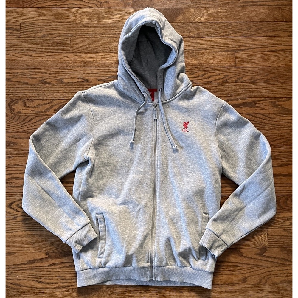 Liverpool FC Soccer Grey Full Zip Jacket Men's‎ Medium EUC